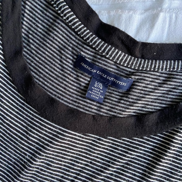 American Eagle Striped Soft Boxy Tee - Picture 3 of 5